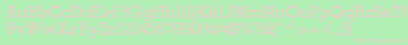 JaakSsiMedium Font – Pink Fonts on Green Background