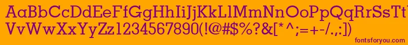 JaakSsiMedium-Schriftart – Violette Schriften auf orangefarbenem Hintergrund