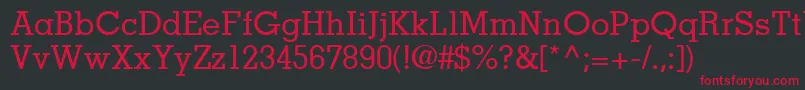 JaakSsiMedium Font – Red Fonts on Black Background