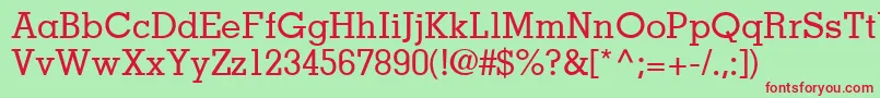 JaakSsiMedium Font – Red Fonts on Green Background