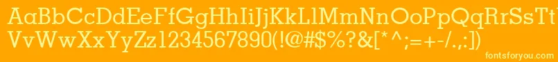 JaakSsiMedium Font – Yellow Fonts on Orange Background