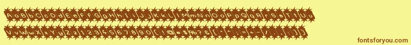 Optipess Font – Brown Fonts on Yellow Background