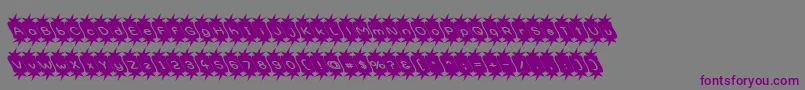 フォントOptipess – 紫色のフォント、灰色の背景