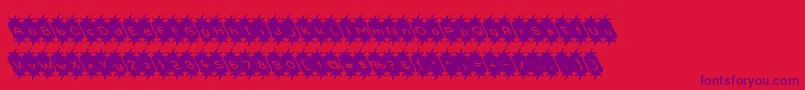 Optipess-Schriftart – Violette Schriften auf rotem Hintergrund