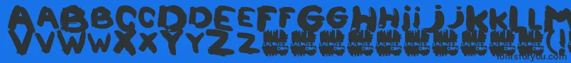 Lalouzz Font – Black Fonts on Blue Background