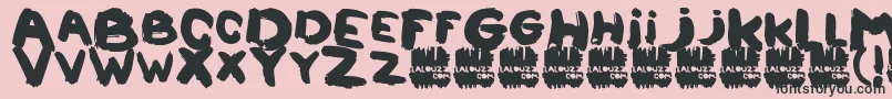 Lalouzz Font – Black Fonts on Pink Background