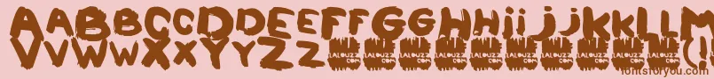 Lalouzz Font – Brown Fonts on Pink Background