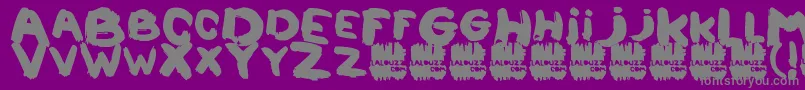 Lalouzz Font – Gray Fonts on Purple Background
