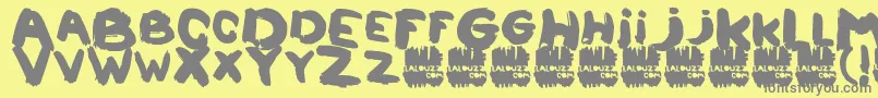 Lalouzz Font – Gray Fonts on Yellow Background