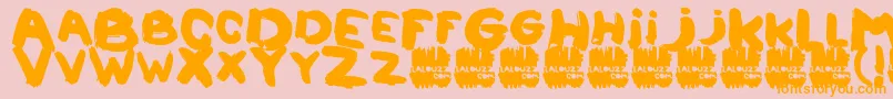 Lalouzz Font – Orange Fonts on Pink Background