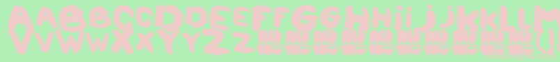Lalouzz Font – Pink Fonts on Green Background