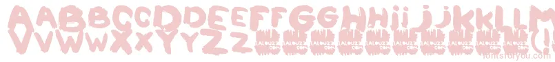 Lalouzz Font – Pink Fonts on White Background