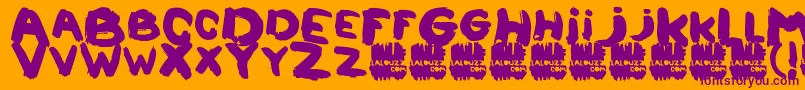 Lalouzz Font – Purple Fonts on Orange Background