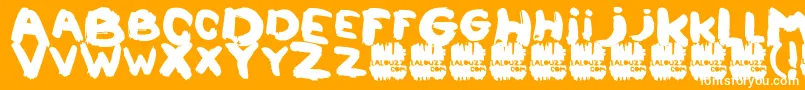 Lalouzz Font – White Fonts on Orange Background
