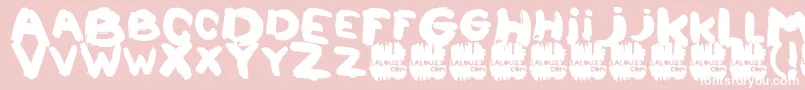 Lalouzz Font – White Fonts on Pink Background