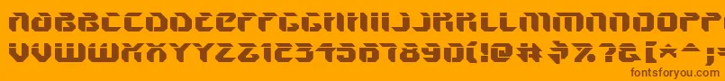 V5amu Font – Brown Fonts on Orange Background