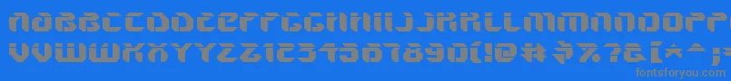 フォントV5amu – 青い背景に灰色の文字