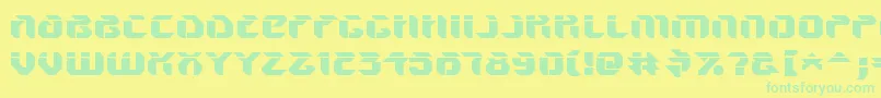 V5amu Font – Green Fonts on Yellow Background