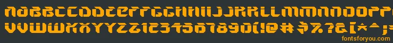 V5amu Font – Orange Fonts on Black Background