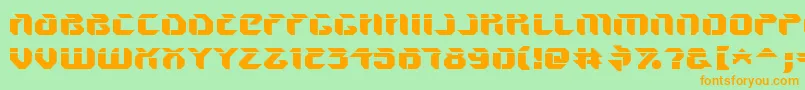 V5amu Font – Orange Fonts on Green Background