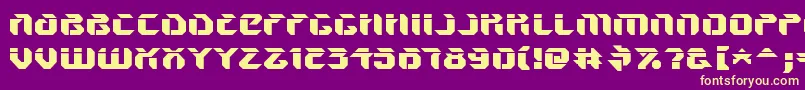 V5amu Font – Yellow Fonts on Purple Background