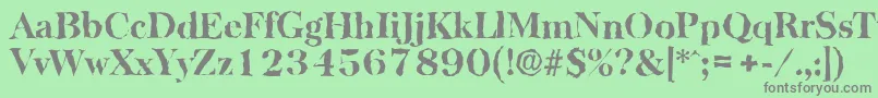 BaskervillerandomXboldRegular Font – Gray Fonts on Green Background