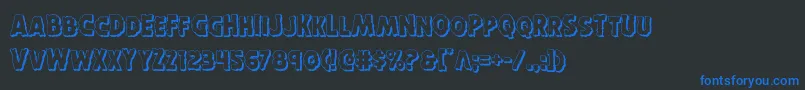 Horroween3D Font – Blue Fonts on Black Background