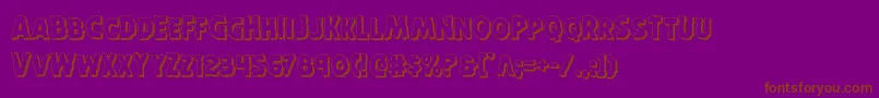 Horroween3D Font – Brown Fonts on Purple Background