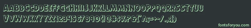 フォントHorroween3D – 黒い背景に緑の文字