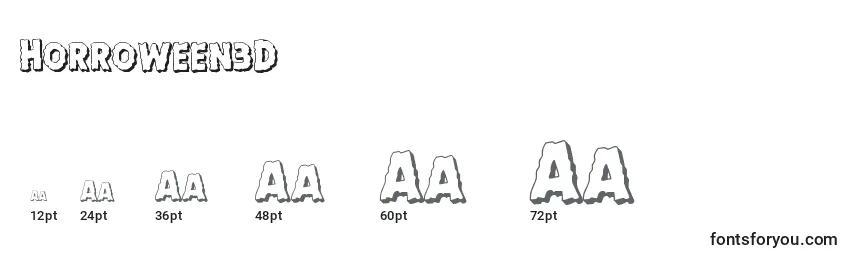 Horroween3D Font Sizes
