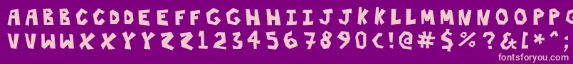 Threehours Font – Pink Fonts on Purple Background