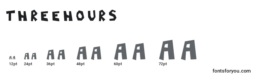 Threehours Font Sizes