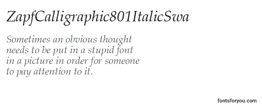 ZapfCalligraphic801ItalicSwa Font