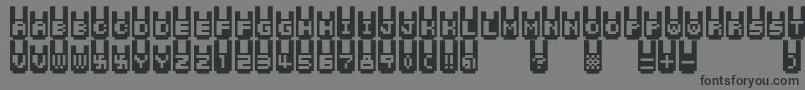 Rabbitbitfm Font – Black Fonts on Gray Background