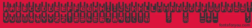 Rabbitbitfm Font – Black Fonts on Red Background
