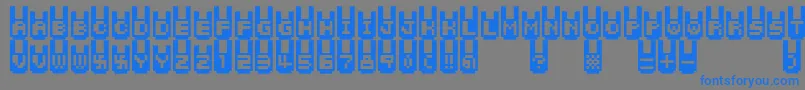 Rabbitbitfm Font – Blue Fonts on Gray Background