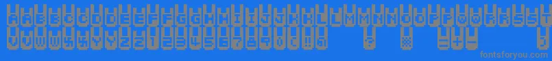 Rabbitbitfm Font – Gray Fonts on Blue Background