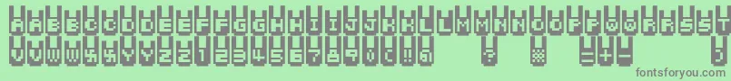More about Rabbitbitfm Font Rabbitbitfm Font – Gray Fonts on Green Background