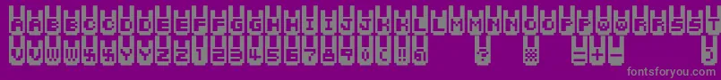 Rabbitbitfm Font – Gray Fonts on Purple Background