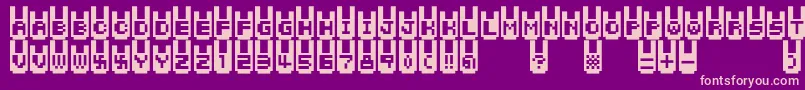 Rabbitbitfm Font – Pink Fonts on Purple Background