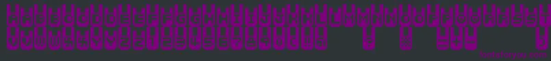 Fonte Rabbitbitfm – fontes roxas em um fundo preto