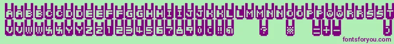 Rabbitbitfm Font – Purple Fonts on Green Background