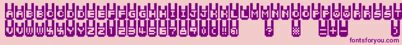 Rabbitbitfm Font – Purple Fonts on Pink Background