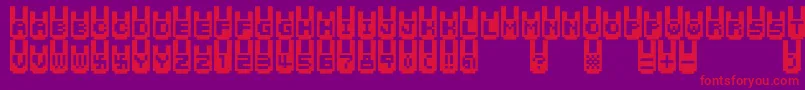 fuente Rabbitbitfm – Fuentes Rojas Sobre Fondo Morado