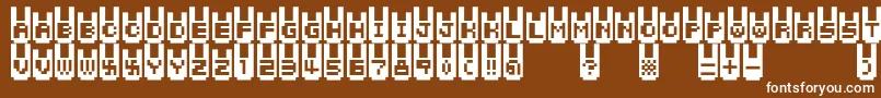 Rabbitbitfm Font – White Fonts on Brown Background