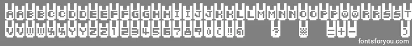 Шрифт Rabbitbitfm – белые шрифты на сером фоне