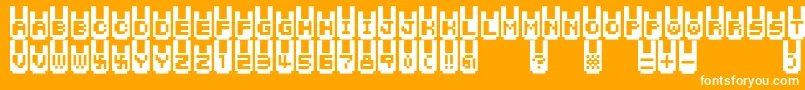 Rabbitbitfm Font – White Fonts on Orange Background