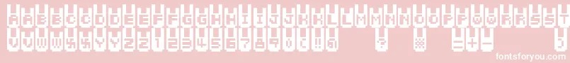 Rabbitbitfm Font – White Fonts on Pink Background