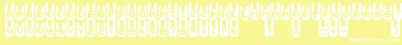 Rabbitbitfm Font – White Fonts on Yellow Background