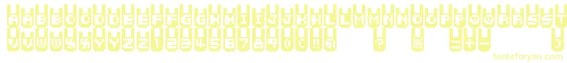 Rabbitbitfm Font – Yellow Fonts on White Background